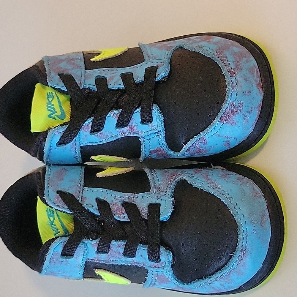 Nike Dunk Low (TDE) Neon Blue and Black Sneakers